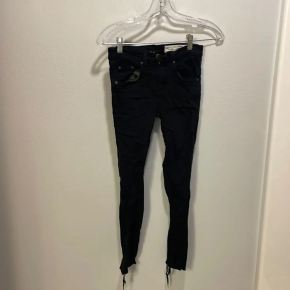 RAG and Bone Nine Inch Skinny woman’s black jeans - Picture 1 of 15